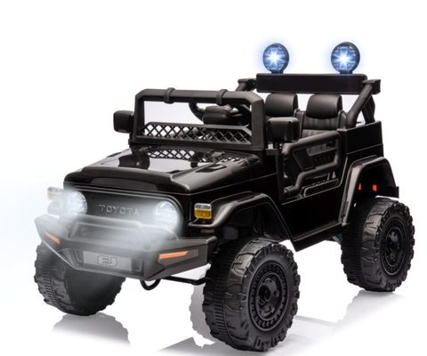 Milly Mally Véhicule Tout-Terrain Électrique Toyota FJ Cruiser Noir pour Enfants