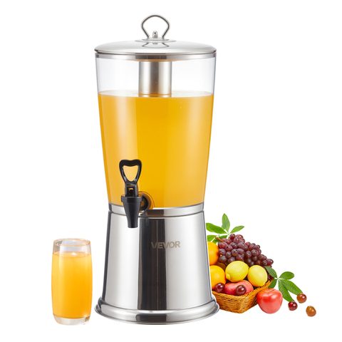 Vevor Distributeur 8 L, acier inox, avec compartiment à glace