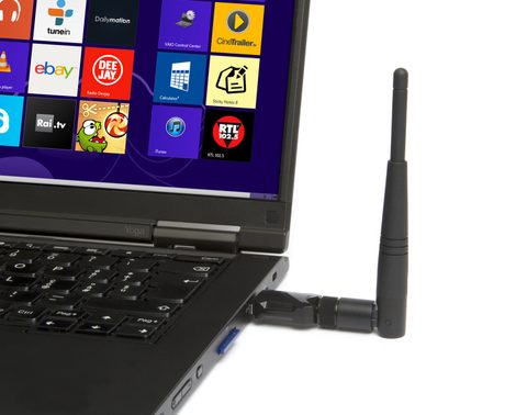 Hamlet Tarjeta de HNW600ACU USB Wi-Fi 5 600 Mbit/s Antena Détachable