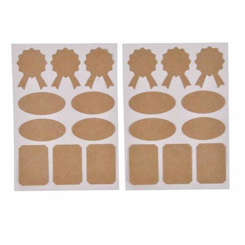 Paris Prix Lot De 20 Stickers Déco "kraft" 13x18cm