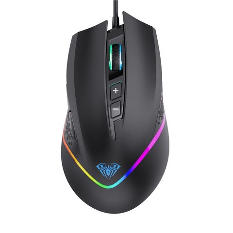 Aula F805 Souris Gamer 7 Boutons, 6400 Dpi, Optique, Usb, 7 Modes De Rétroéclairage