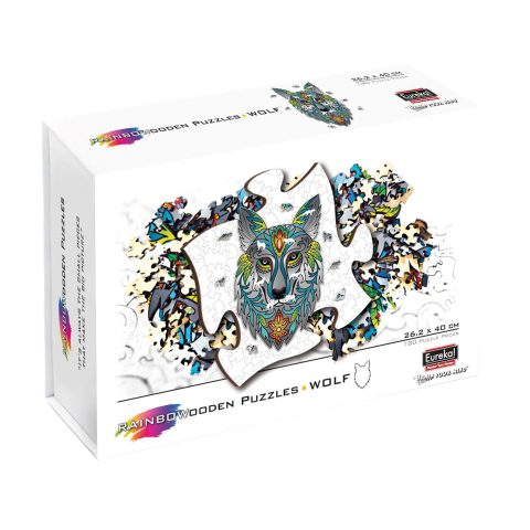 Eureka Puzzle En Bois Loup - Puzzle 2d Coloré 180 Pièces