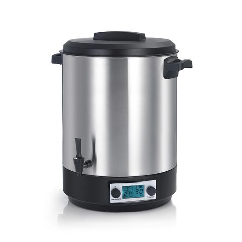 Robby Bouilleur de bocaux électrique cuve inox avec ecran lcd, robinet et minuteur 39l 2500w STERI PRO INOX 39L LCD