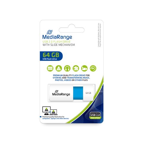 Mediarange Clé USB MR974 64GB USB 2.0 Glissante