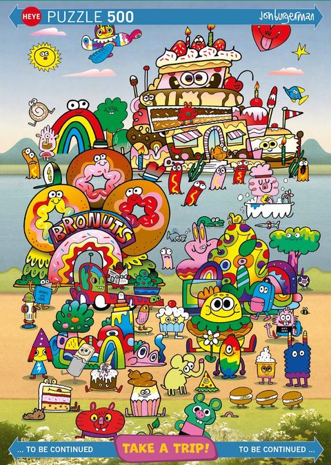 Heye Puzzle Jon Burgerman 500 Pièces - Jeu De Puzzle Take A Trip
