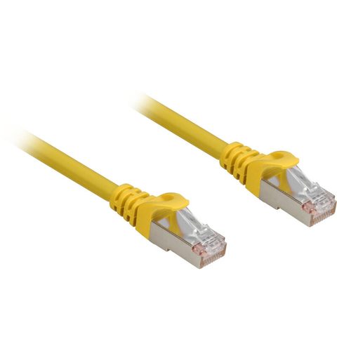 Sharkoon Cat.6a SFTP câble de réseau Jaune 0,25 m Cat6a S/FTP (S-STP)