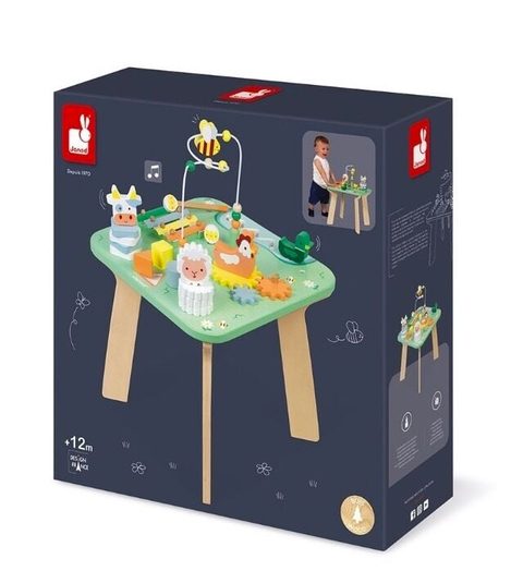 Juratoys-janod Table Multi-activités Jolie Prairie 32 Cm Multicolor Bois