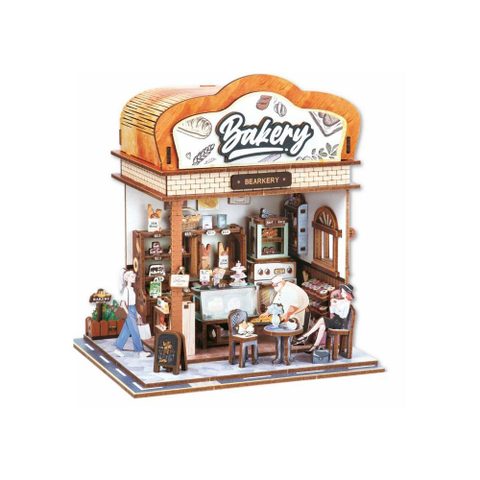 Nook Book - Kit DIY à construire Maquette 3D Serre Livre - Mini boulangerie Nookland - 14 x 16 x 26 5 cm