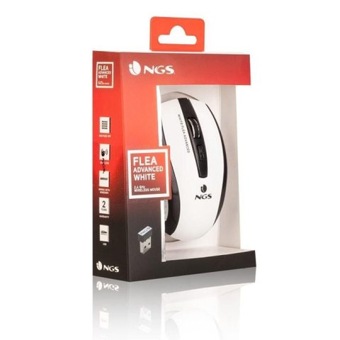 NGS White Flea Advanced Ratón Inalámbrico 1600DPI