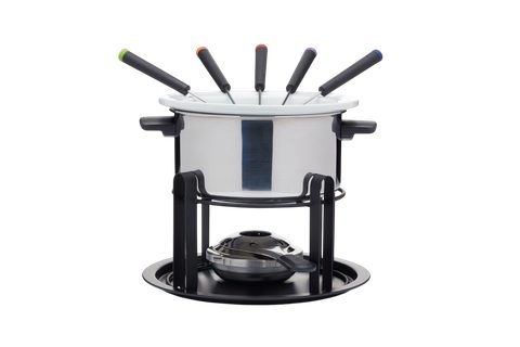 Craft Appareil À Fondue 3 In 1 En Acier Inoxydable, 6 Fourchettes, Brûleur Ajustable