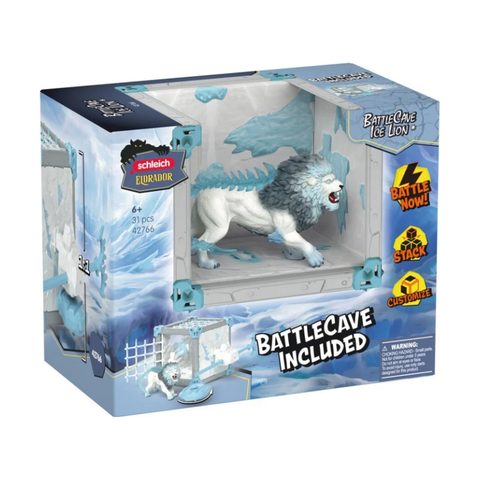 Schleich Figurine ELDRADOR Creatures BattleCave Lion de Glace 42766 C de jeu multi-couleurs