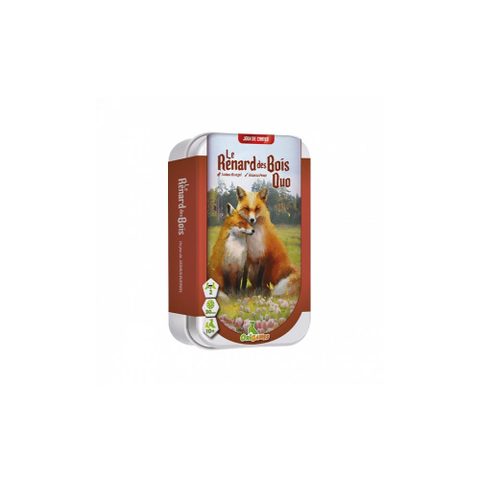 Origames Jeu De Cartes Le Renard Des Bois Duo Boîte Métal Tons Terreux 63x88mm