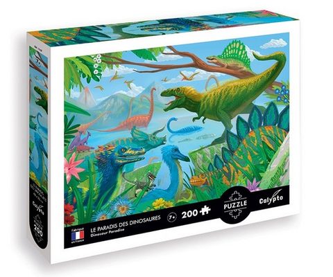 Sentosphere Puzzle Le Paradis Des Dinosaures 200 Pièces 48 X 33 Cm Multicolor Carton Recyclé