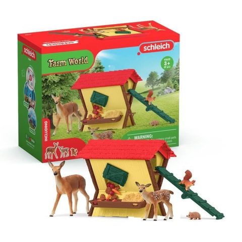 Schleich Cabane des animaux de la foret, C 42658 Farm World, pour enfants des 3 ans