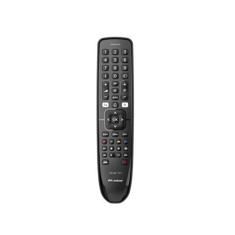 Meliconi Télécommande Tv Universelle Facile Tv+ Plastique Noir Format Slim