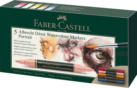 Faber-castell Marqueurs Aquarelle Albrecht Dürer - Set De 5 Pièces