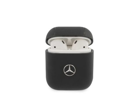 Mercedes Benz Coque pour Airpods 1 et 2 en Cuir Anti-Choc