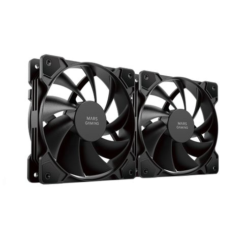 Mars Gaming MFPROX2 système de refroidissement d'ordinateur Boitier PC Ventilateur 12 cm Noir 2 pièce(s)