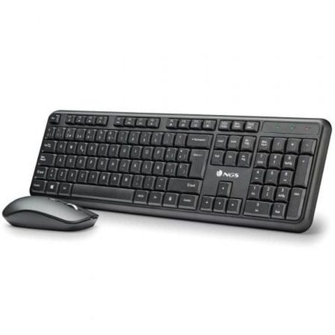 NGS Clavier Et Souris Sans Fil Serenitykit Noir Espagnol Qwerty