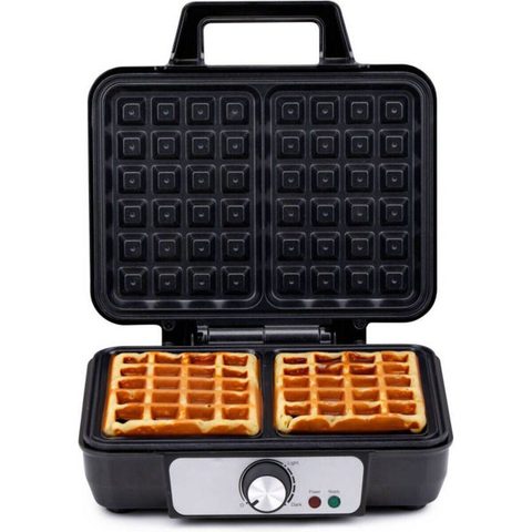Alpina Appareil à gaufres 1000W 2 Plaques Révetement Anti-adhésif