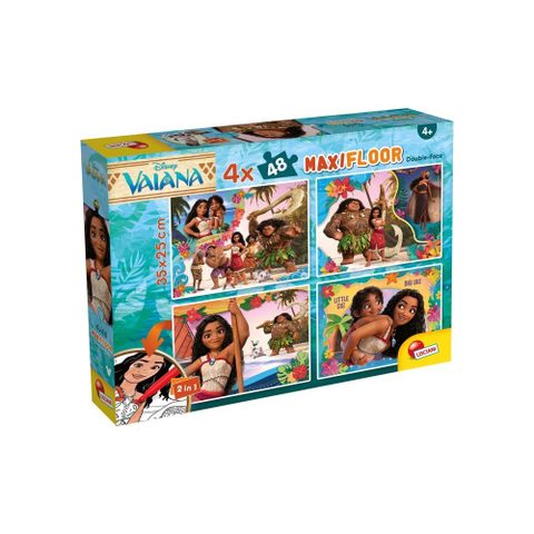 Liscianigiochi Puzzle MaxiFloor Vaiana 2 4 x 48 pièces dès 4 ans