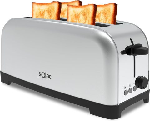 Solac Grille-pain Inox 1400W 2 Fentes Longues