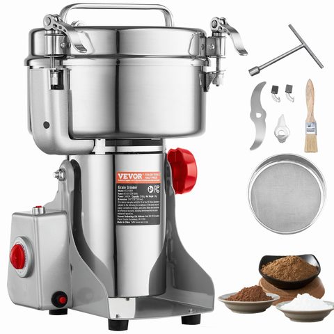 Vevor Moulin à épices électrique 2000g 3400W, type oscillant