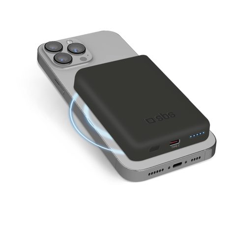 SBS TEBB5000MAG1CK banque d'alimentation électrique Lithium Polymère (LiPo) 5000 mAh Recharge sans fil