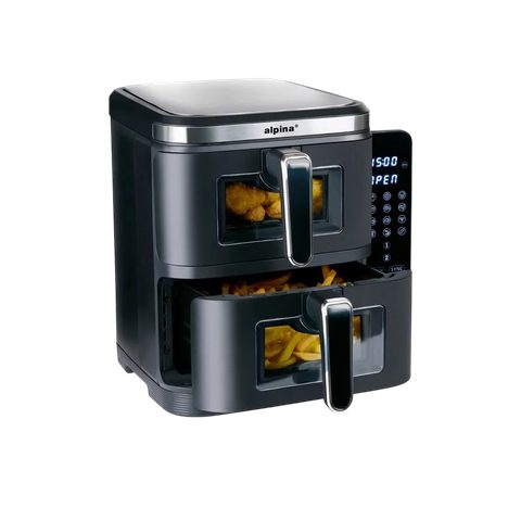 Alpina Friteuse À Air Double Air Fryer Xxl 11l 2800w