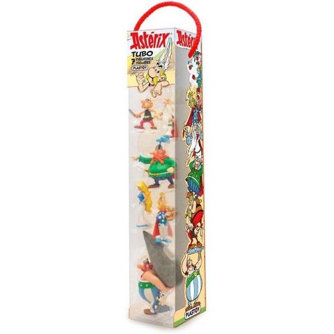 Plastoy C figurines - Astérix Village Gaulois Tubo 7 figurines - Résine - 4 à 10 cm
