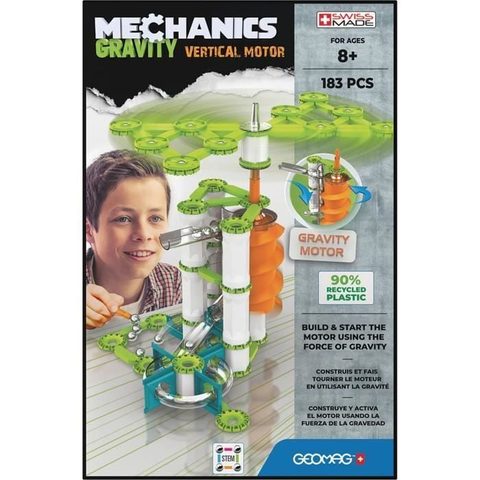 Gardenkraft Geomag Mechanics, Gravity 183 Pcs, Construction Magnétique, Jeux Éducatifs