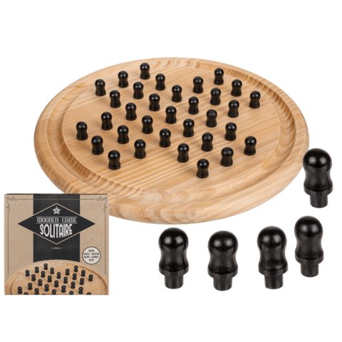 Magneticland Jeu De Solitaire En Bois Grand Modèle