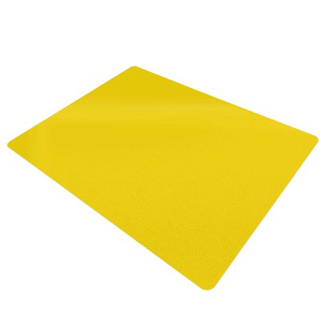 Floordirekt Tapis de bureau antidérapant Jaune - Sous-main de protection 50 x 65 cm