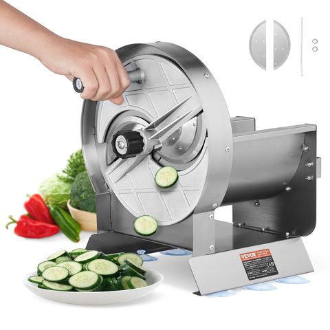 Vevor Trancheuse manuelle légumes, épaisseur 0-12 mm, inox, 2 lames rechange