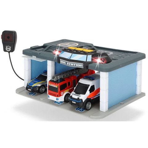 Dickie Sos Station De Sauvetage Avec Police, Pompiers Et Ambulance