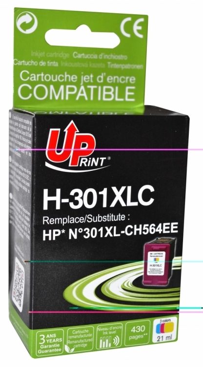 Uprint Cartouche Encre Compatible Hp 301 Xl Couleur