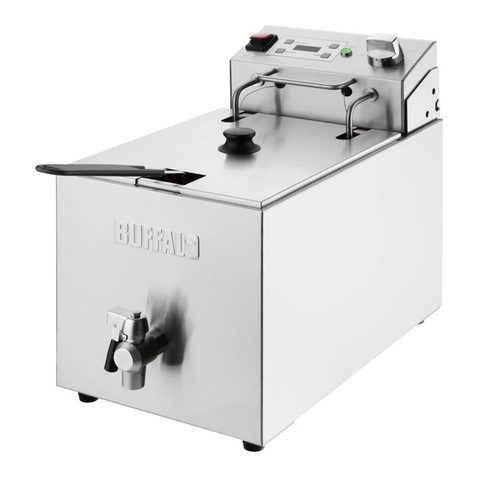 Buffalo Friteuse Electrique Professionnelle avec Minuterie 8 Litres - l28- L0.1- P50.5- h41