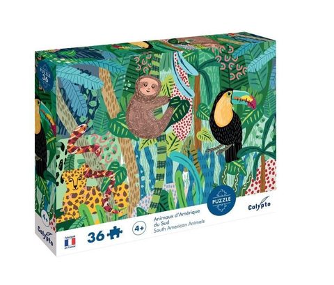 Sentosphere Puzzle Calypto By Animaux D Amerique Du Sud 36 Pieces Multicolor Papier Carton Plastique