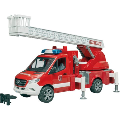 Bruder Camion pompier MERCEDES BENZ Sprinter avec échelle, pompe à eau et module son et lumière
