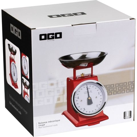 Ogo Balance de cuisine mécanique rouge 5 kg