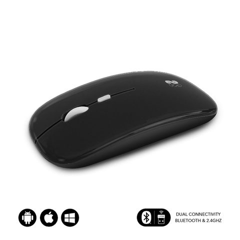 Subblim Souris Sans Fil Bluetooth Plate Dual / Batterie Rechargeable / Jusqu'à 1600 D