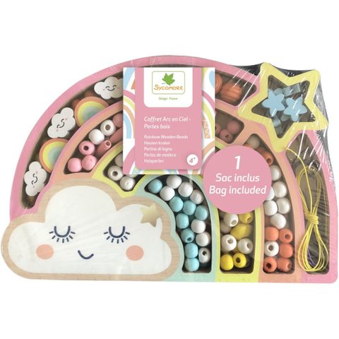 Sycomore C de perles en bois - Arc-en-ciel - Dès 4 ans