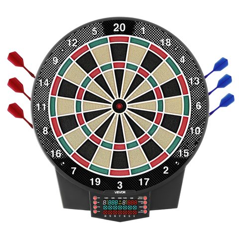 Vevor Cible de fléchettes électronique 391 mm 43 jeux et plus de 320 variantes