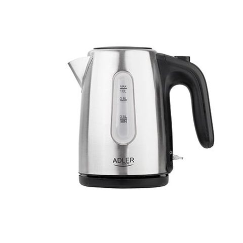 Adler Ad 1273 Bouilloire 1 L 1200 W Noir, Noisettes, Acier Inoxydable