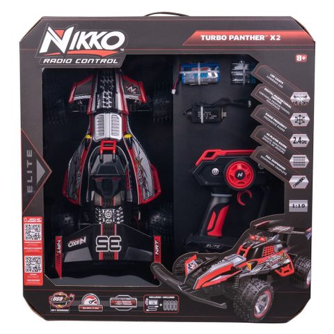 Buki Voiture Rc Nikko Elite Turbo Panther X2 1:10 2.4g 17 Km/h