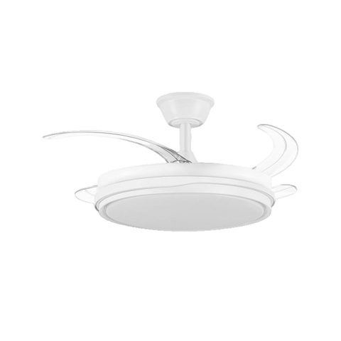 Iluminashop Ventilateur de Plafond avec Lumière 350494 72W 107cm 6 Vitesses Pales Rétractables Télécommande Fonction Hiver