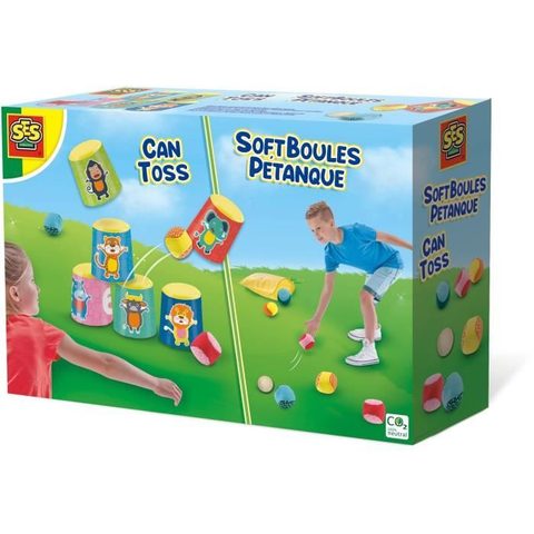 Ses Creative Chamboule-tout Et Boules De Pétanque Molles En Plastique Et Tissu Mixte Extérieur