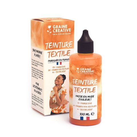 Graine Créative Teinture textile embout fin 100mL Rouille - Origine France