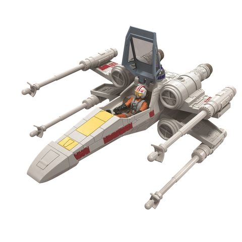 Star Wars Véhicule chasseur X-wing et figurine Luke Skywalker de 6 cm