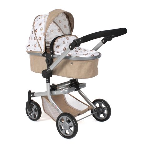 Bayer Chic 2000 Poussette Pour Poupée Combinée 2 En 1 Mika Beige Avec Oursons